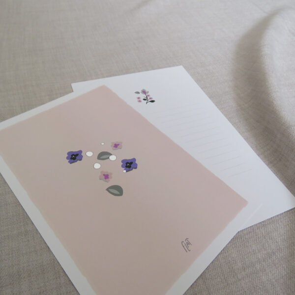 ⁦אגרת ברכה ומעטפה Flowers Vibe⁩ – תמונה ⁦4⁩