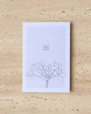 כרטיס ברכה ומעטפה GARLIC FLOWER