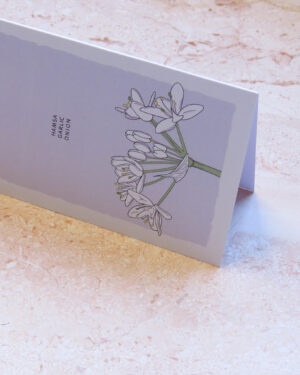 כרטיס ברכה ומעטפה GARLIC FLOWER